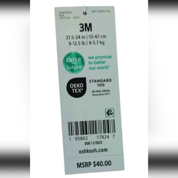 NWT OshKosh B'gosh Peach Kids Dress  Set ~3M - Picture 6 of 6